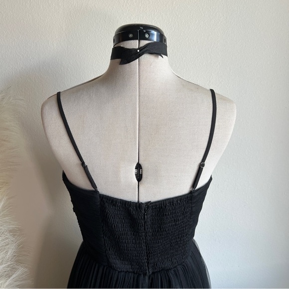 NWT Lucy Paris Black Tulle Maxi Dress Gown - Picture 5 of 12